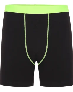 Outlet Bigdude 4 Pack Contrast Boxer Shorts Black Underwear