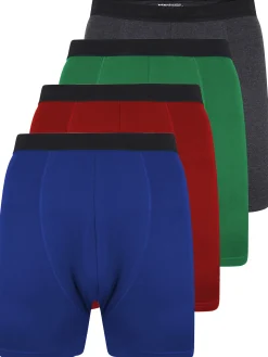 Best Bigdude 4 Pack Jersey Knitted Boxer Shorts Assorted Underwear