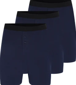 Outlet Bigdude 3 Pack Loose Boxer Shorts Navy Underwear