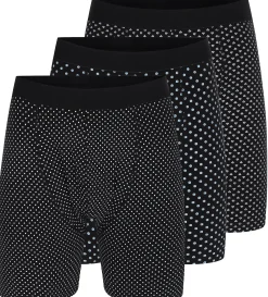 Hot Bigdude 3 Pack Pattern Boxers Black Underwear
