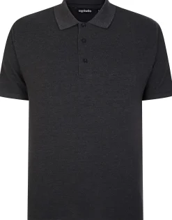 Clearance Bigdude 3 Pack Plain Polo Shirts Black/Charcoal/Navy Polo Shirts