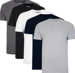 Outlet Bigdude 5 Pack Plain T-Shirts T-shirts
