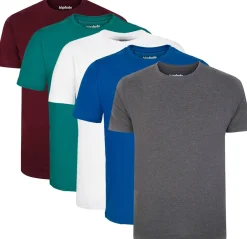 Discount Bigdude 5 Pack Plain T-Shirts T-shirts