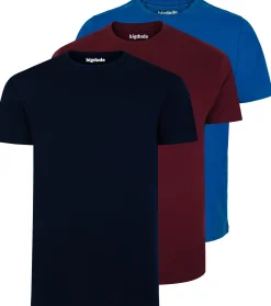 Sale Bigdude 3 Pack Plain T-Shirts Multi Tall T-shirts