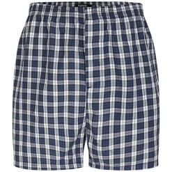 Online Bigdude 3 Pack Woven Boxer Shorts Navy Underwear