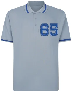 New Bigdude 65 Pique Polo Light Blue Polo Shirts