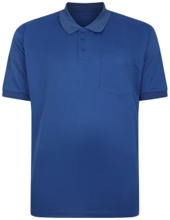 Online Bigdude Active Polo Shirt Deep Blue Polo Shirts