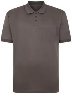 New Bigdude Active Polo Shirt Charcoal Polo Shirts