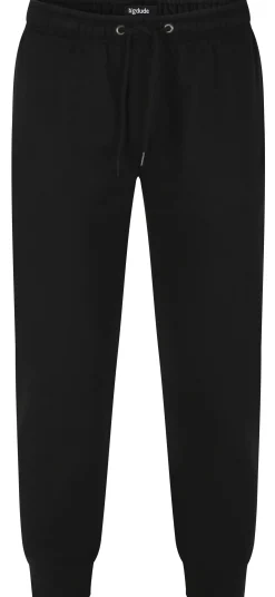 Online Bigdude Basic Cuffed Joggers Twin Pack Black/Charcoal Sweatpants