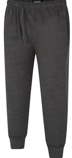 Online Bigdude Basic Cuffed Joggers Twin Pack Black/Charcoal Sweatpants