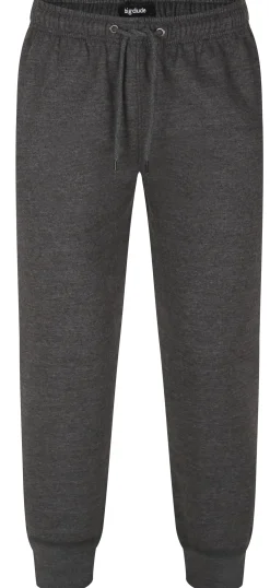 Online Bigdude Basic Cuffed Joggers Twin Pack Black/Charcoal Sweatpants