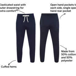 Clearance Bigdude Basic Joggers Navy Sweatpants