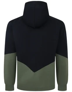 Best Bigdude Block Panel Hoody Navy/Sage Green Hoodies