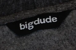 Outlet Bigdude Brushed Fleece Cardigan Charcoal Sweatshirts & Cardigans