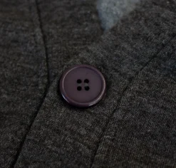 Outlet Bigdude Brushed Fleece Cardigan Charcoal Sweatshirts & Cardigans