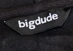 Hot Bigdude Brushed Fleece Cardigan Black Sweatshirts & Cardigans