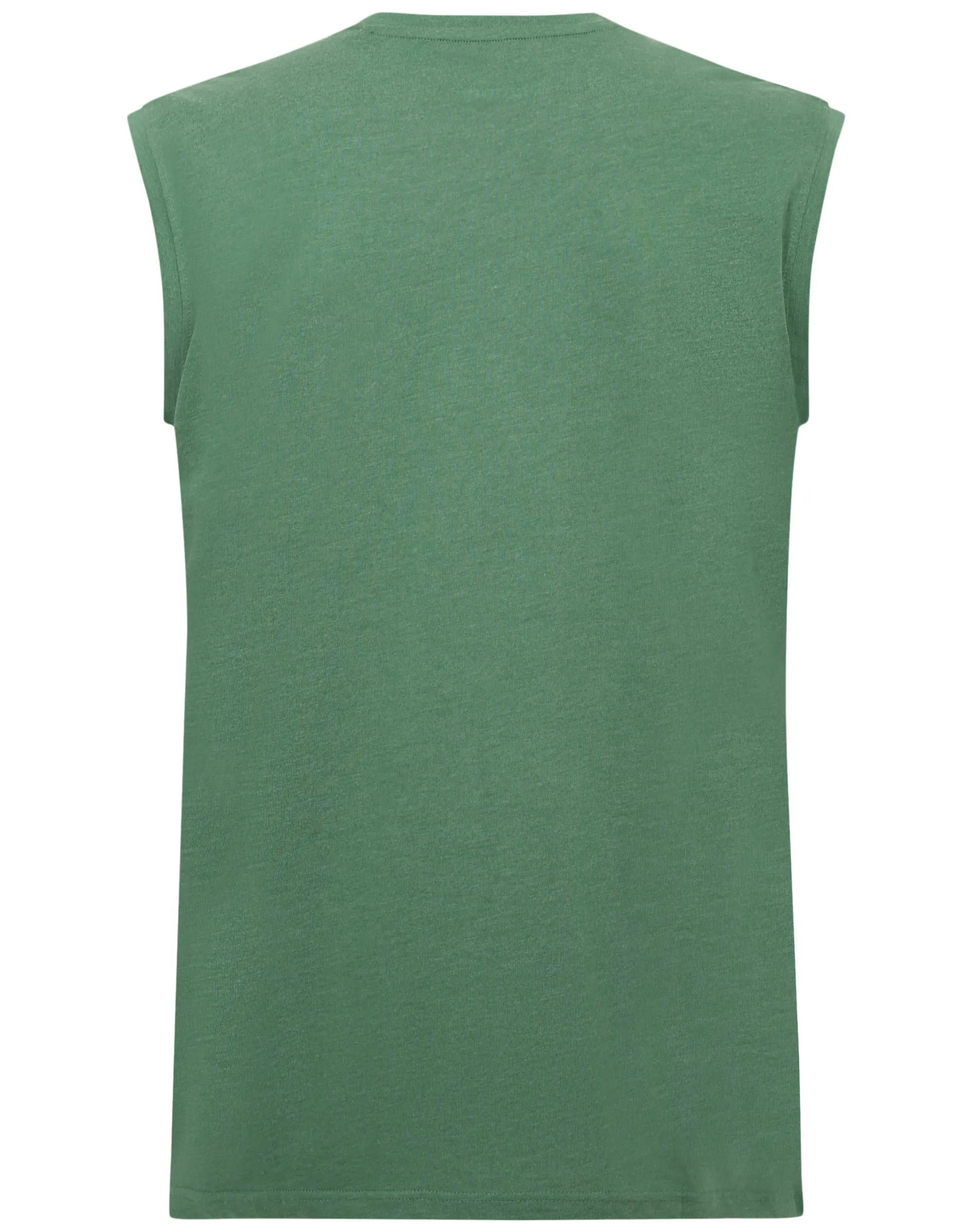 Clearance Bigdude California Print Sleeveless T-Shirt Deep Green Tall T-shirts
