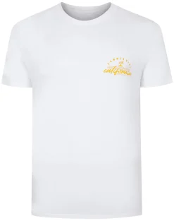 New Bigdude California Print T-Shirt White T-shirts