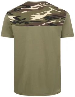 New Bigdude Camo Cut & Sew T-Shirt Khaki T-shirts