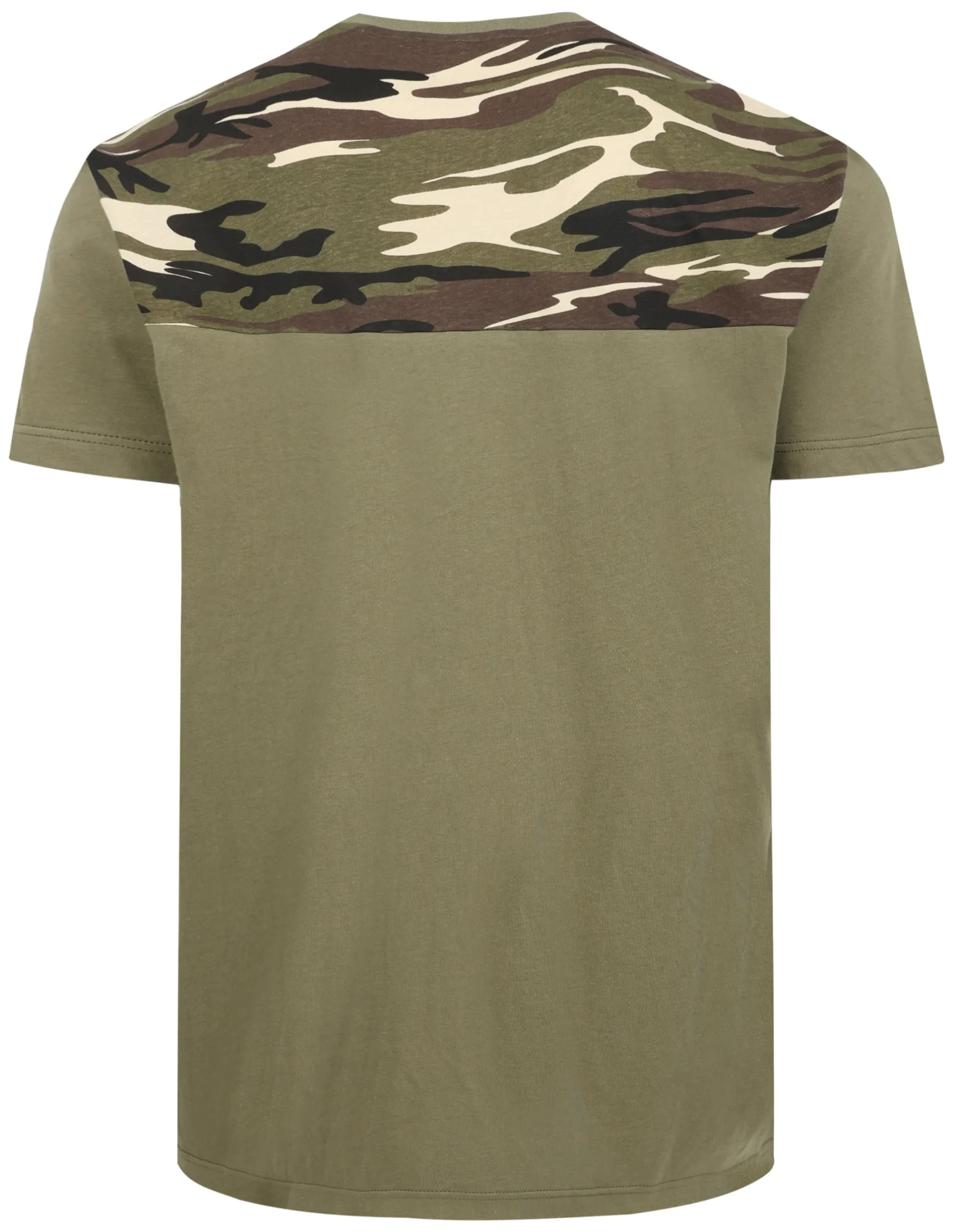New Bigdude Camo Cut & Sew T-Shirt Khaki T-shirts