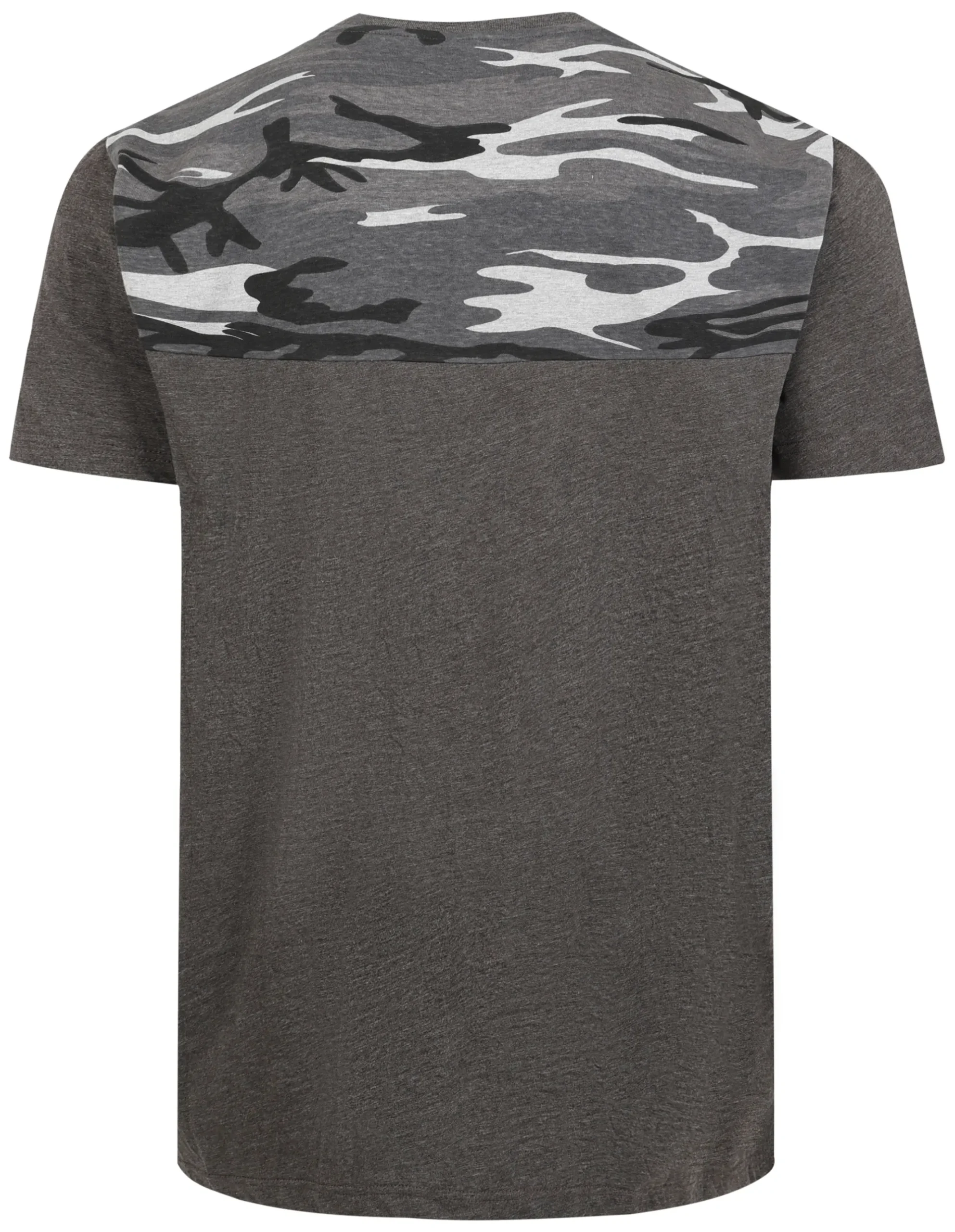 New Bigdude Camo Cut & Sew T-Shirt Charcoal T-shirts