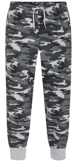 Fashion Bigdude Camo Joggers Charcoal Sweatpants