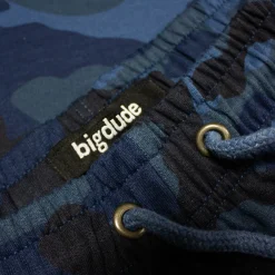 New Bigdude Camo Joggers Navy Sweatpants