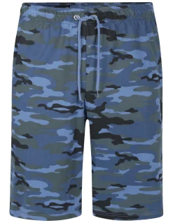 Discount Bigdude Camo Loop Back Shorts Navy Shorts