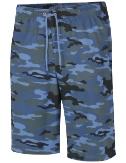 Discount Bigdude Camo Loop Back Shorts Navy Shorts