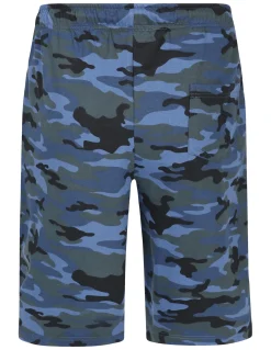 Discount Bigdude Camo Loop Back Shorts Navy Shorts