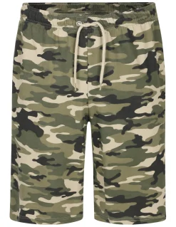 Discount Bigdude Camo Loop Back Shorts Khaki Shorts