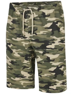 Discount Bigdude Camo Loop Back Shorts Khaki Shorts