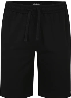 Online Bigdude Camo Side Panel Loopback Jogger Shorts Black Shorts