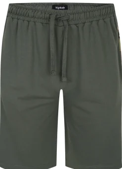 Fashion Bigdude Camo Side Panel Loopback Jogger Shorts Green Shorts