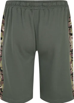 Fashion Bigdude Camo Side Panel Loopback Jogger Shorts Green Shorts