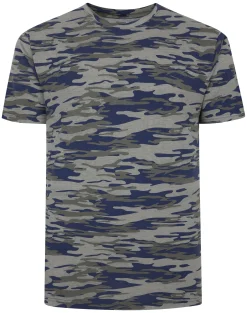 Online Bigdude Camo T-Shirt Khaki Tall T-shirts