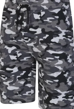 Online Bigdude Camouflage Print Jogger Shorts Charcoal Shorts
