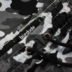 Online Bigdude Camouflage Print Jogger Shorts Charcoal Shorts