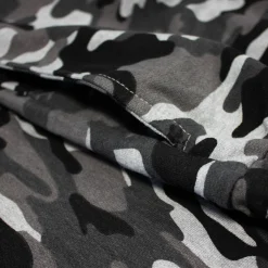 Online Bigdude Camouflage Print Jogger Shorts Charcoal Shorts