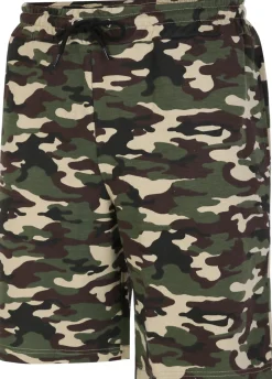 Clearance Bigdude Camouflage Print Jogger Shorts Khaki Shorts