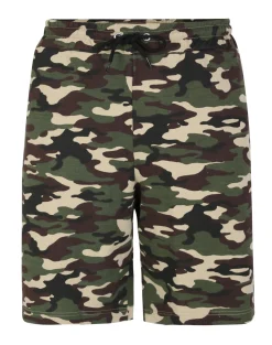 Clearance Bigdude Camouflage Print Jogger Shorts Khaki Shorts