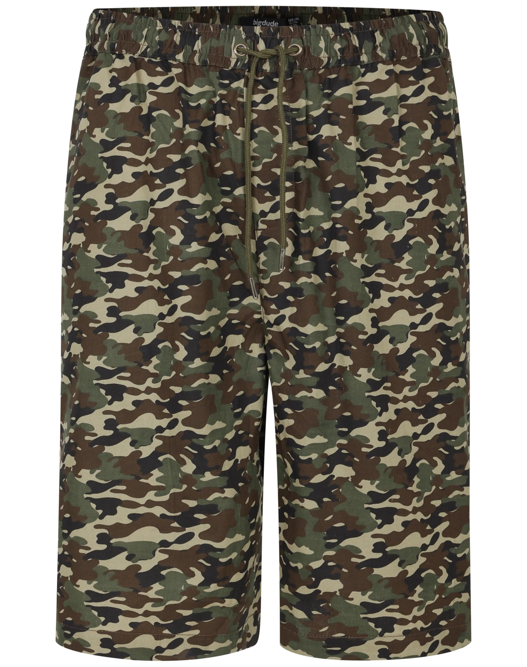 Clearance Bigdude Camouflage Print Cotton Shorts Sand Shorts