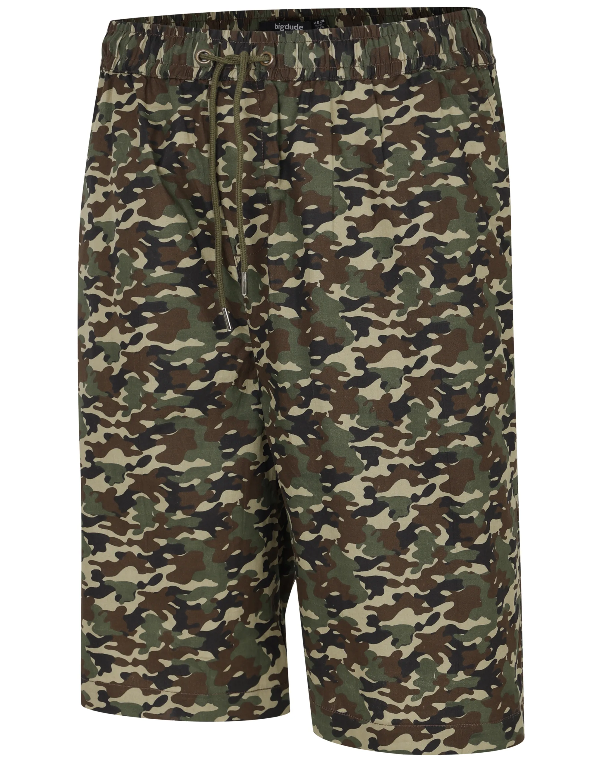 Clearance Bigdude Camouflage Print Cotton Shorts Sand Shorts