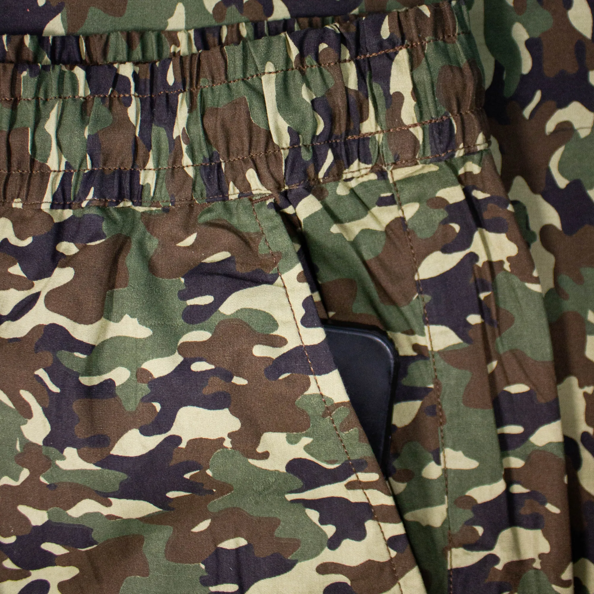 Clearance Bigdude Camouflage Print Cotton Shorts Sand Shorts