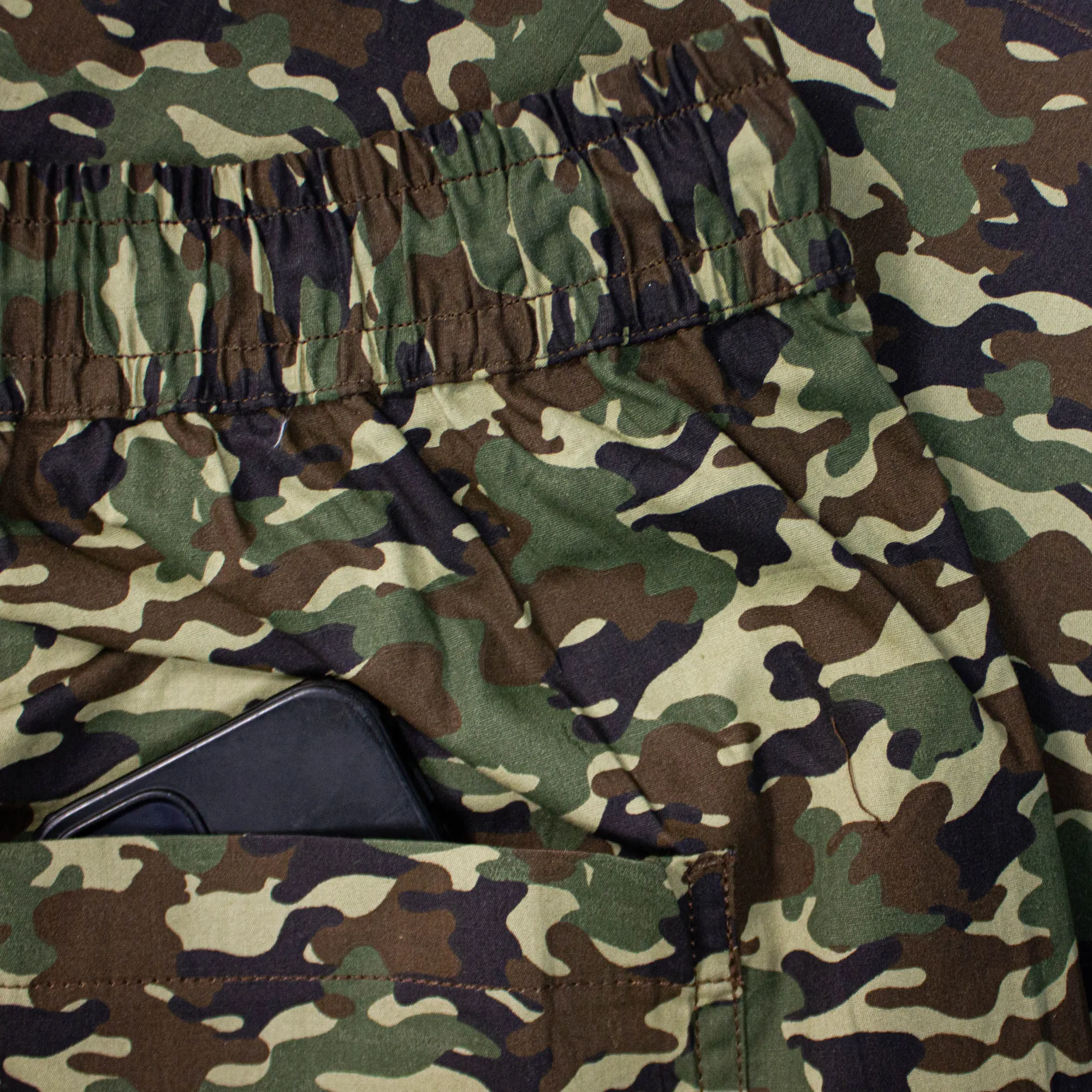 Clearance Bigdude Camouflage Print Cotton Shorts Sand Shorts