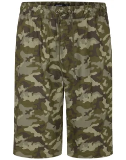 Clearance Bigdude Camouflage Print Cotton Shorts Khaki Shorts