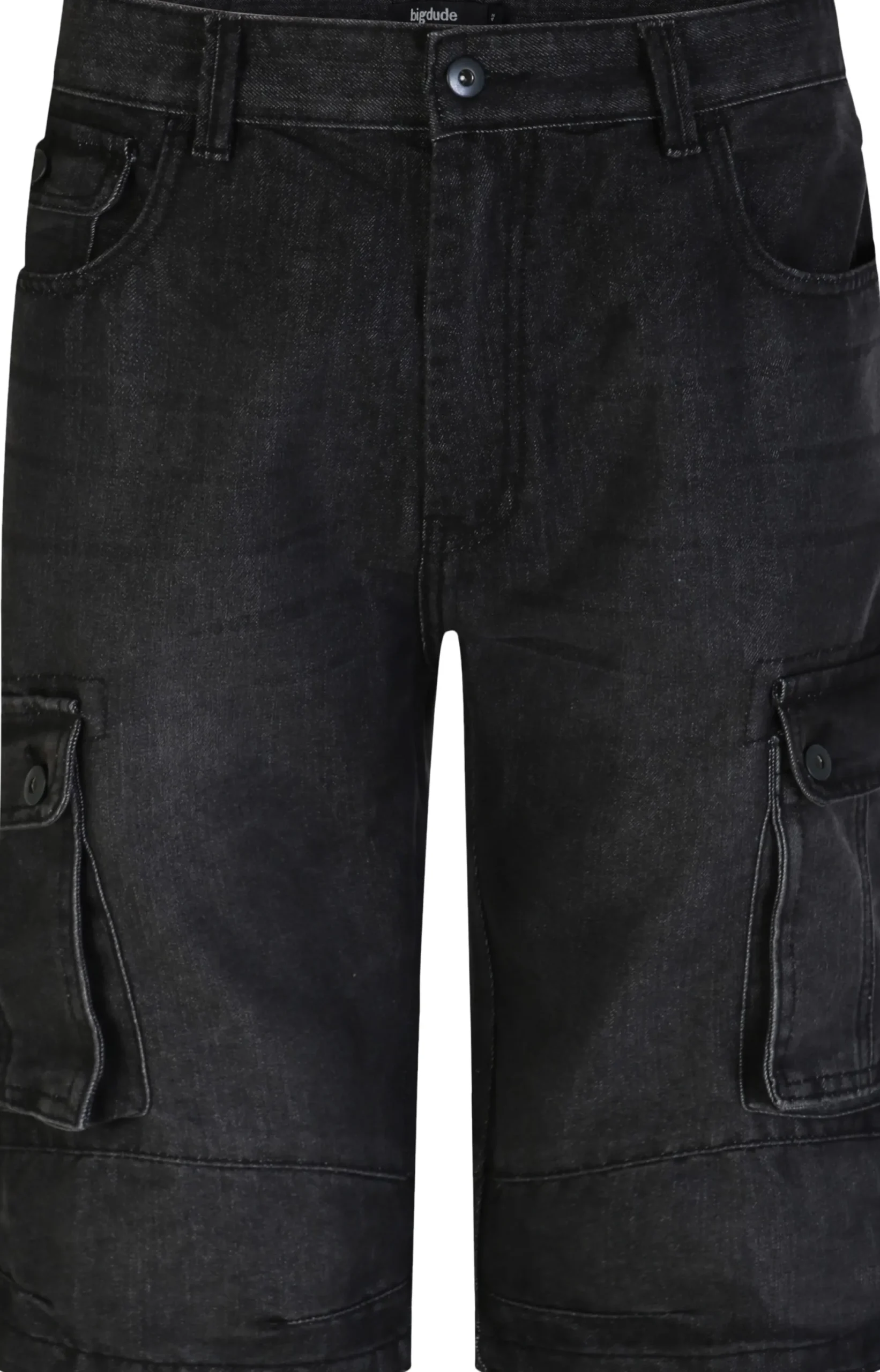 Online Bigdude Cargo Denim Shorts Black Shorts