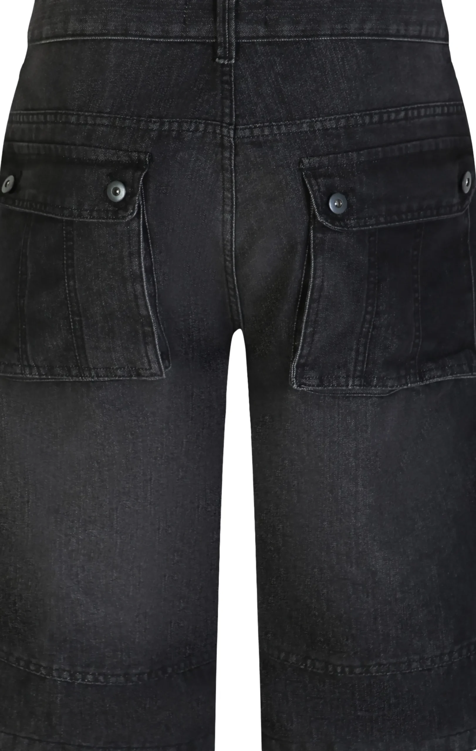 Online Bigdude Cargo Denim Shorts Black Shorts