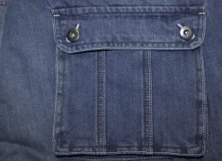 Fashion Bigdude Cargo Denim Shorts Mid Wash Shorts