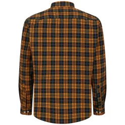 Fashion Bigdude Checked Poplin Long Sleeve Shirt Orange/Black Casual Shirts